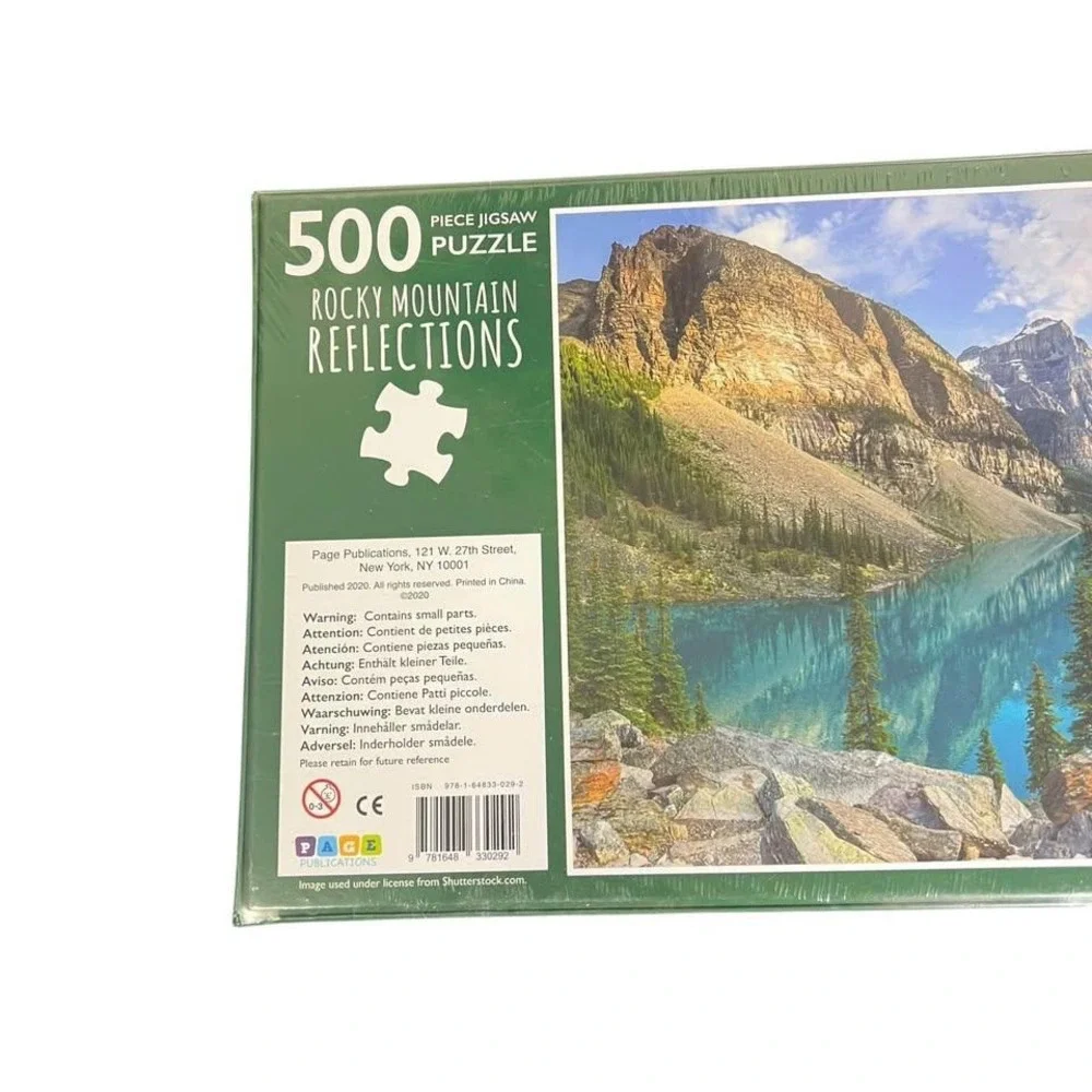 Rocky Mountain Reflections NIB 500 Piece Jigsaw Puzzle‎ Scenic View Family Fun